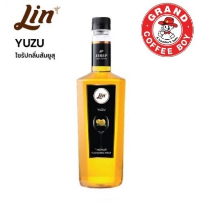ไซรัป Yuzu ไซรัปกลิ่นส้มยูสุ Lin Syrup น้ำเชื่อมแต่งกลิ่นส้มยูสุ ขนาด 750 ml.